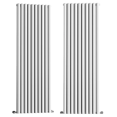 Designer Vertical Electric Radiator 3D model image 1 