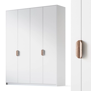 Modern Wardrobe Storage Solution 3D model image 1 