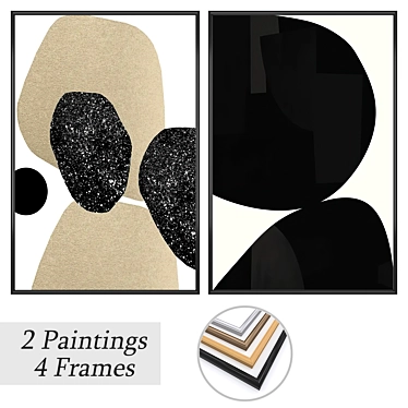 Multi-Framed Art Prints Set 3D model image 1 