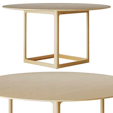 Maruni Round Table ClenWood 3D model image 1 