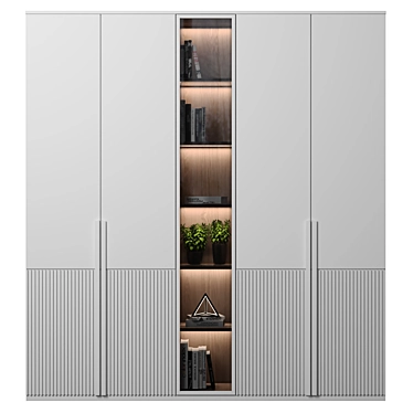 Modular Cabinet & Shelf Ensemble 3D model image 1 