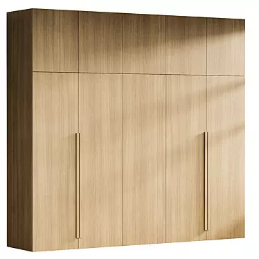 Sleek Modern Wardrobe Design 3D model image 1 