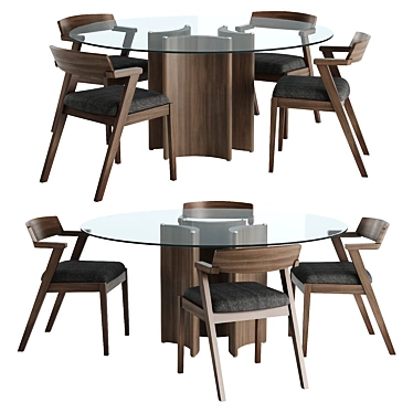 Modern Dining Set Alan Zola 3D model image 1 