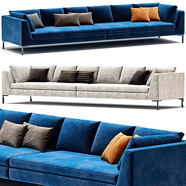 Hudson Loveseat Blue Sofa