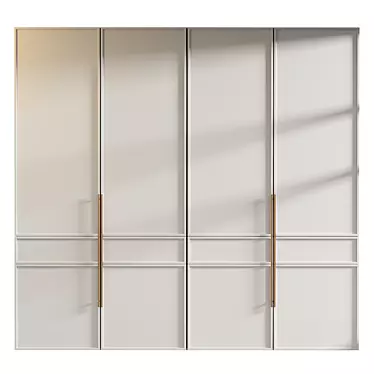 Modern Style Wardrobe 3D Model 3D model image 1 