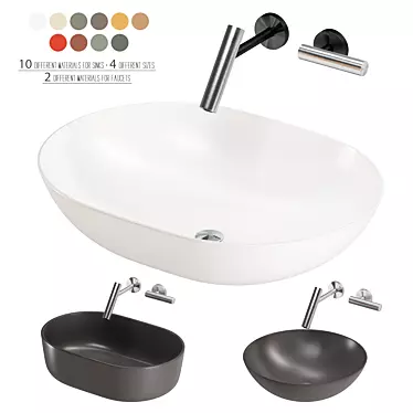 FALPER Contemporary Countertop Basins 3D model image 1 