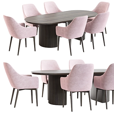 Miami & Moon Table Set 3D model image 1 