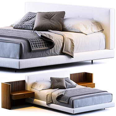 Minotti Brasilia Bed - Elegantly Modern 3D model image 1 