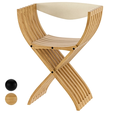 Pierre Paulin Inspired Elegant Chair 3D model image 1 