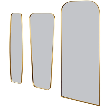 Contemporary Opera Wall Mirror 3D model image 1 