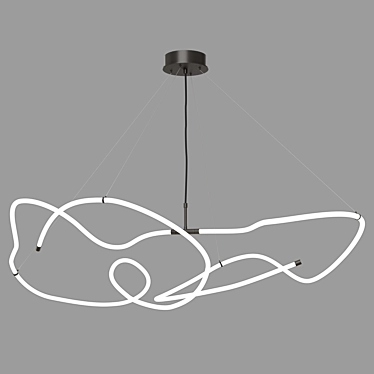 Ghost Chandelier, Big: Acrylic/Metal Pendant 3D model image 1 