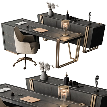 Executive Workstation Furniture - Luxurious Design 3D model image 1 