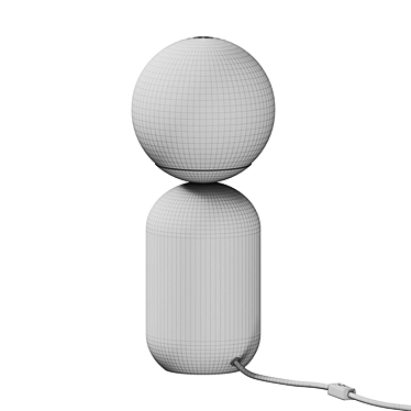 Modern LED Table Lamp, Metal 3D model image 1 