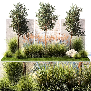 Lush Landscape Plant Collection 3D model image 1 