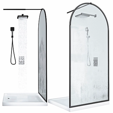 ABBER Shower Enclosure Set 3D model image 1 