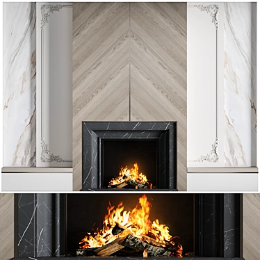 High Quality Fireplace 3D Model 3D model image 1 