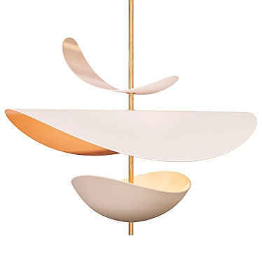 Sleek Antigone Pendant Lamp 3D model image 1 