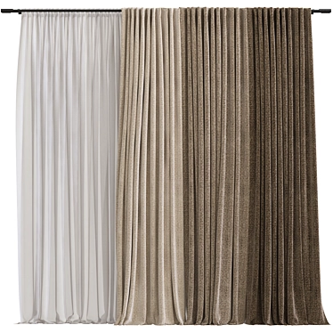  Origami-inspired Curtain Design 3D model image 1 