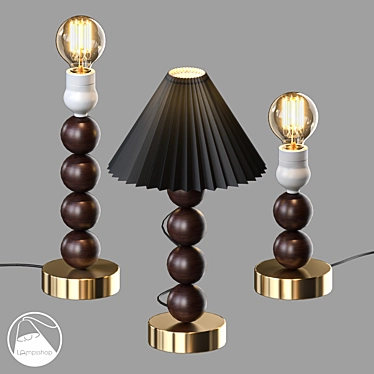 Modern Table Lamp Set, PBR 3D model image 1 