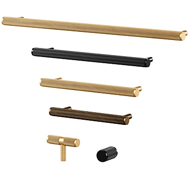 MERAKI Solid Brass Furniture Handles 3D model image 1 