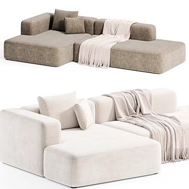 Tamamm Stone Modular Sofa 2 3D model image 1 