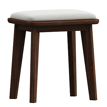 Stylish Stackable Upholstered Accent Stool 3D model image 1 