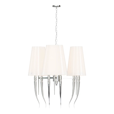 Elegant Brunilde Chrome Pendant Light 3D model image 1 