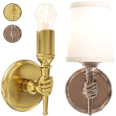 Hand Sconce: Elegant Wall Light 3D model image 1 