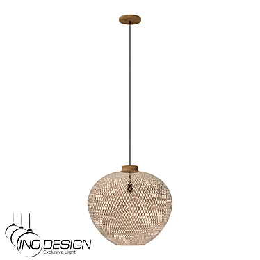 Inodesign Rattan Pendant Light 3D model image 1 