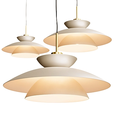  Sleek Metal Pendant Light 3D model image 1 