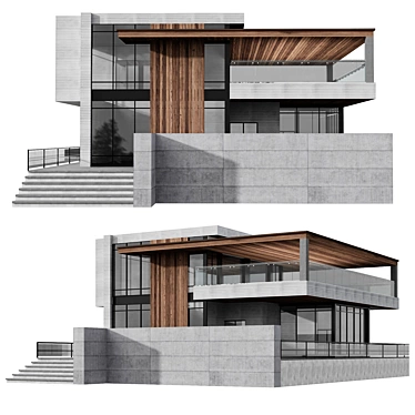 Contemporary Design Villa No19 3D model image 1 