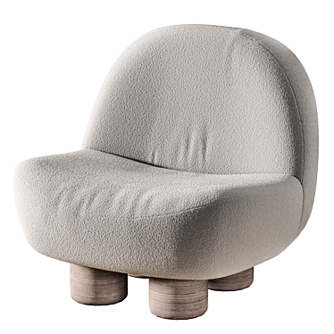 Cozy Elegance Hygge Armchair 3D model image 1 