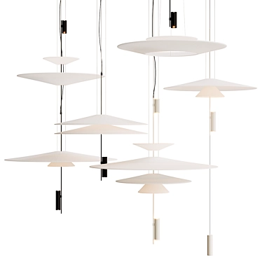 Elegant Vibia FLAMINGO Pendant Collection 3D model image 1 