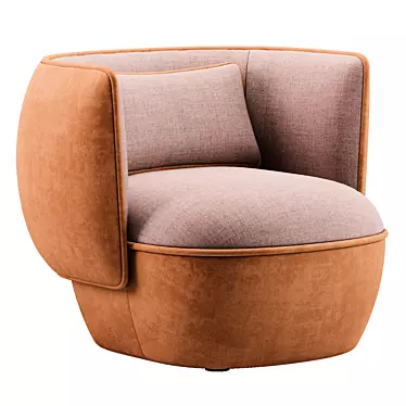 Luxurious NEBULA Armchair by Trussardi 3D model image 1 