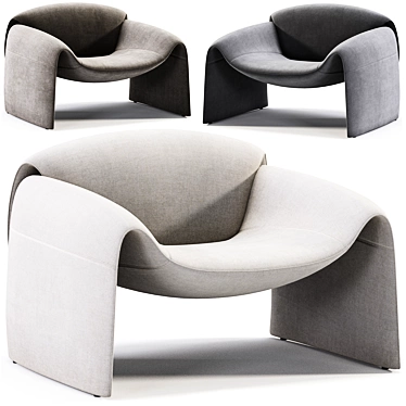 Stylish Poliform Le Club Armchair 3D model image 1 