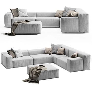 Modern Italian Delano Sofa Pianca 3D model image 1 