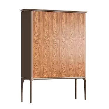 Primo Bosco Wine Cabinet - Walnut 3D model image 1 