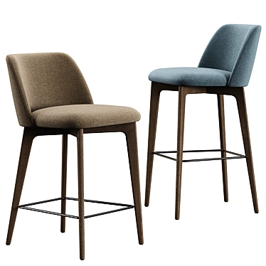 BONO Bar Chair Set 3D model image 1 