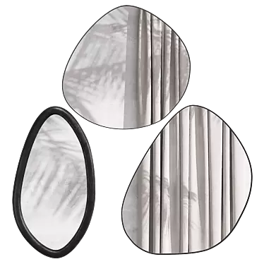 Modern Mirror Duo Set, Kave Home 3D model image 1 