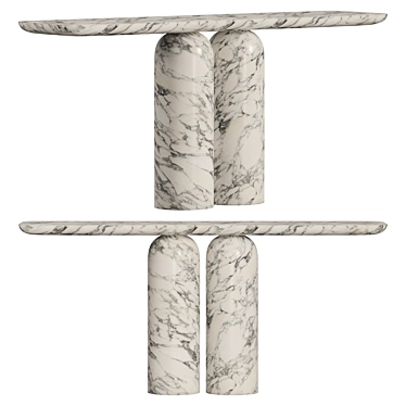 Modern Venetino Marble Console 3D model image 1 