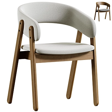 Delvin Soft Chair, Elegant and Comfortable 3D model image 1 