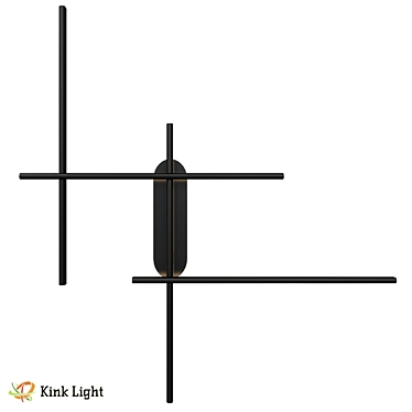 Black Monti Loft Wall Sconce 3D model image 1 