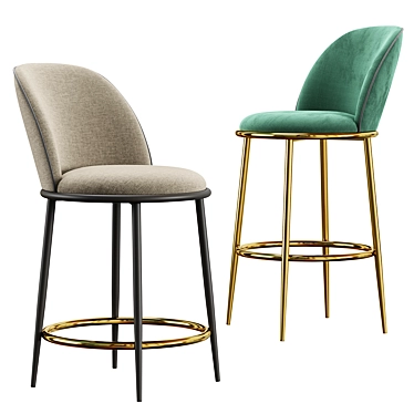 AURA Bar Stool Collection 3D model image 1 