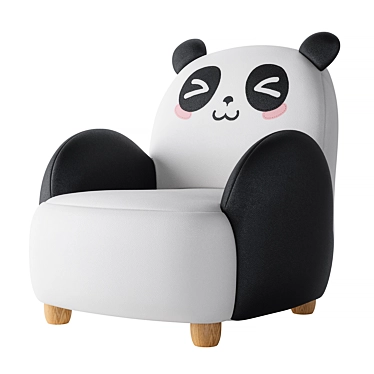 Title: LINSY KIDS Panda Armchair 3D model image 1 