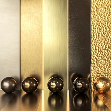 Brass Metal 4K Textures Pack 3D model image 1 