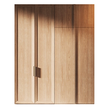 Oak Texture Furniture Set 3D model image 1 