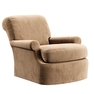 Handcrafted Hemp Lounge Chair 3D model image 1 