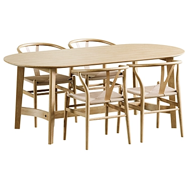 Colin Dining Set with Faith Chair 3D model image 1 