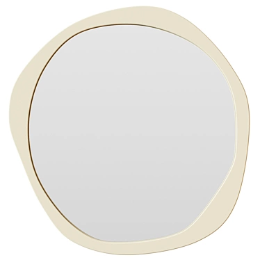 Handcrafted Organic Accent Mirror 3D model image 1 