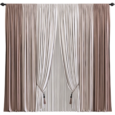 Elegant Curtain #600 3D model image 1 